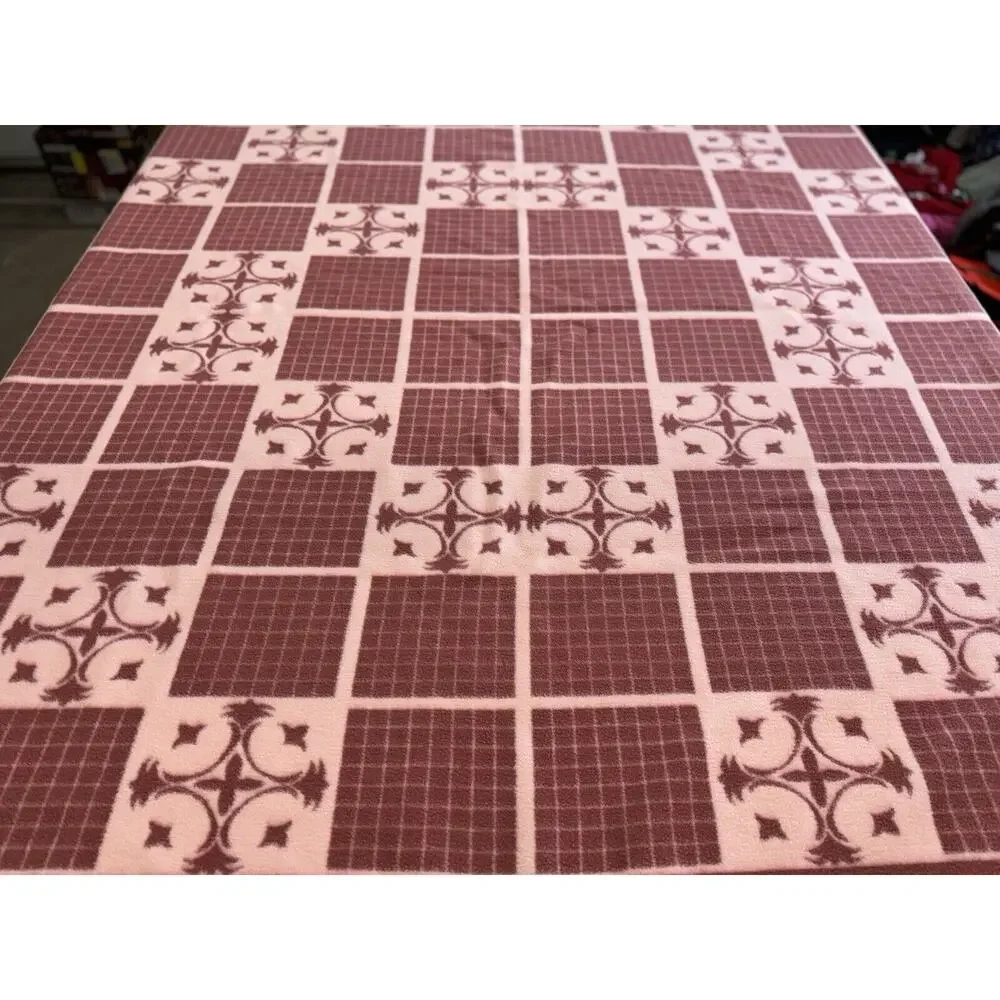 STUNNING PINK BLANKET! Korean-Japan Synthetic Fiber REVERSABLE,76